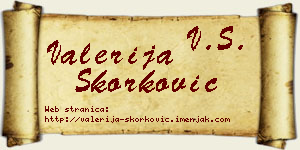 Valerija Skorković vizit kartica